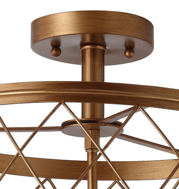 Eleanor 15" Metal LED Semi Flush Mount Ceiling Light - JONATHAN Y